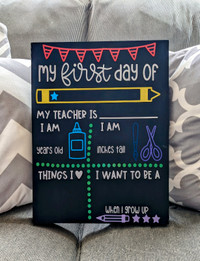 First Day back to School Chalkboard $20