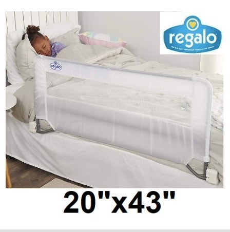 Baby Bed Rail Guard Regalo Swing Down 54-Inch Extra Long Bed Rail