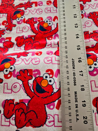 Roll end of Elmo flannel
