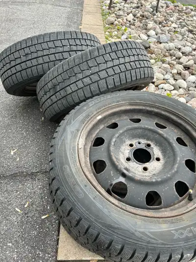 Set of 4 Dunlop Winter tires on rims. Purchased directly from dealership and still has a good amount...