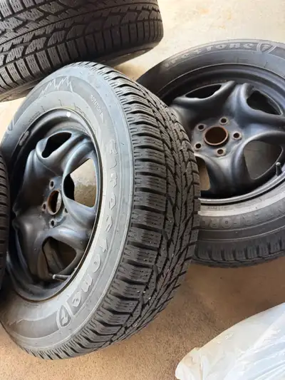 Winter tires Rav 4 225/65R17 with Steel rims. Firestone