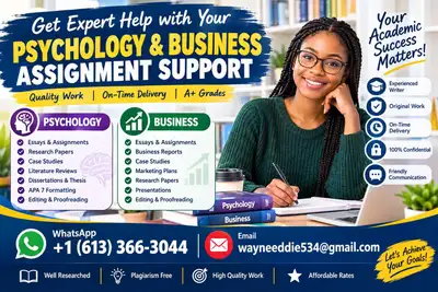 Psychology & Business Assignment Support, View more