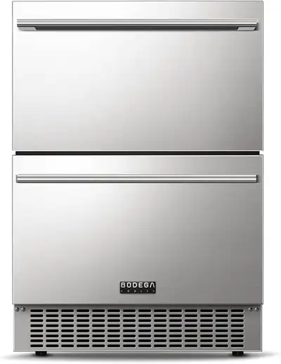 New 24-Inch Double Drawer Beverage Fridge, 149 Cans Capacity, View more