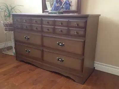 Table Desk, Dresser With Mirror & Nightstand (Set of 3), View more