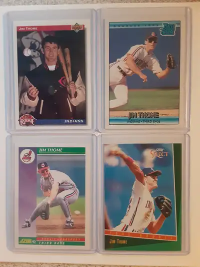LOT DE CARTES DE BASEBALL ROOKIES DU JOUEUR VEDETTE JIM THOME, View more