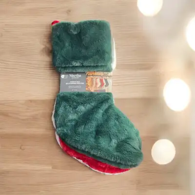 NEW Martha Stewart Faux Fur Christmas Stocking Set Of 4 Luxury, View more