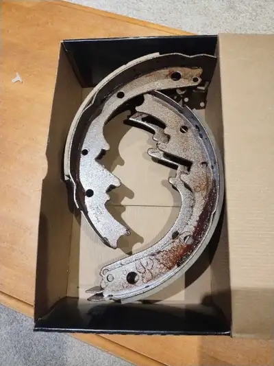 New set of brake shoes for a 59-69 Chev. These are rear shoes made by Certified Brake. They are made...