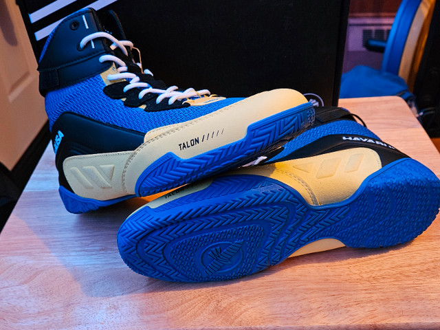 Hayabusa Talon Boxing Shoes Blue/Yellow size 7 dans Autre  à Ville de Montréal - Image 2