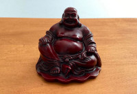 Mini Red Resin Laughing Buddha