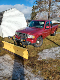 2008 Ford Ranger and plow