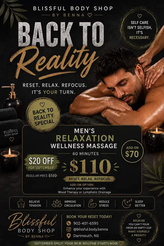  gentlemen’s wellness Massage $110