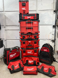 Milwaukee packout stereo and tool bags