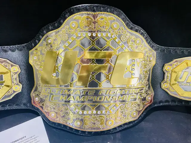 Georges St-Pierre Autographed UFC Championship Belt in Arts & Collectibles in London - Image 5