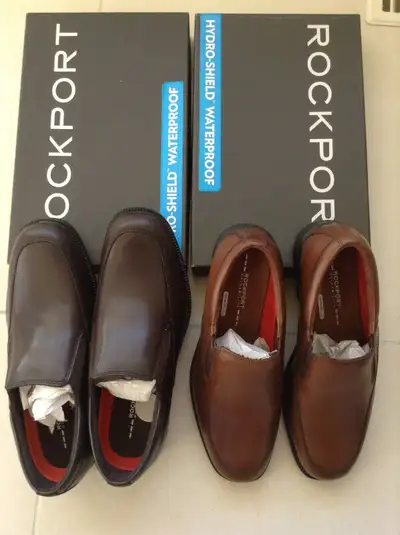 Tow pairs brand new man’s Rockport shoes. Types: V82355 and V82356. Size: US 7, UK7.5, EUR 40.5, CM...