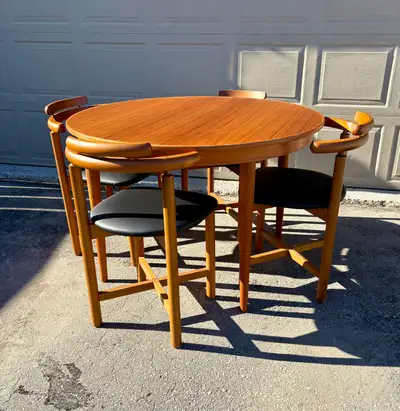 Teak stained Danish Vintage MCM dining chairs , View more