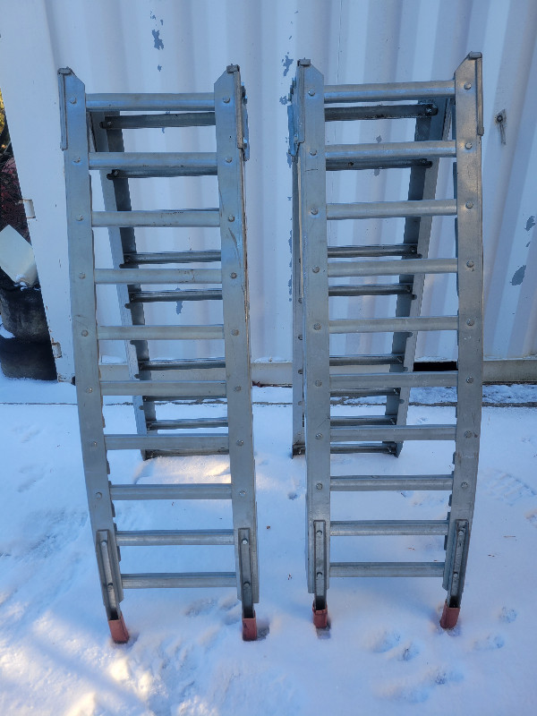 Prime Steel Rung Folding Arched Steel Rung Loading Ramps Pair ATV Parts, Trailers