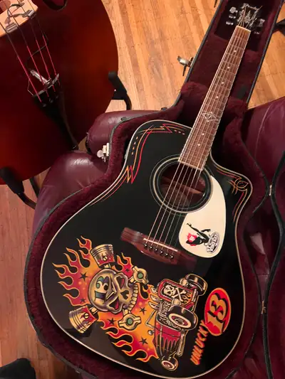 Fender Vince Ray "Unlucky 13" acoustic-electric guitar., View more