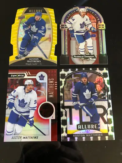 Auston Matthews upper deck and Parkhurst special insert cards, View more