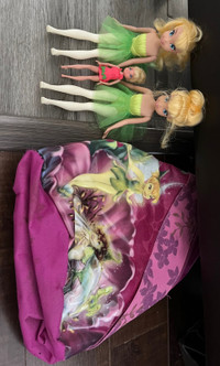 Sac bandoulière et barbies fée clochette 