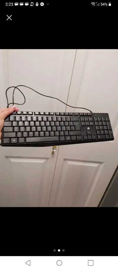 Wired keyboard. Black colour. Standard layout. Good condition