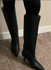 Ana Palma New Black Leather Boots size 8