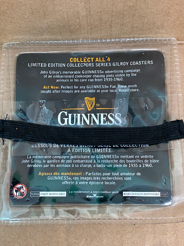 Breweriana - Guinness - glass coaster - Limited Edition Gilroy in Arts & Collectibles in City of Toronto - Image 2