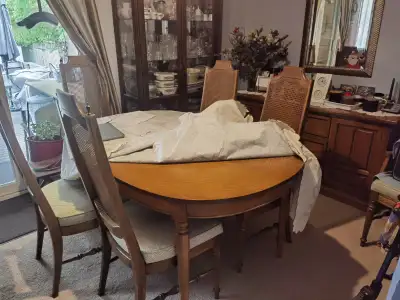Vintage antique 1950s elegant dining set, View more