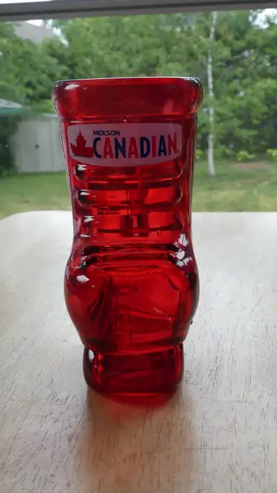 Vintage Molson Canadian Red Glass Boot Beer Mug – Large 32 oz Pr, View more