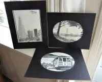 Set of Elegant Matted, Signed C F Stanbrough Prints of SF Scenes
