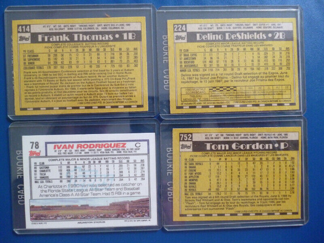 Topps Rookie Baseball card lot x 4 Thomas DeShields Rodriguez + in Arts & Collectibles in Peterborough - Image 2