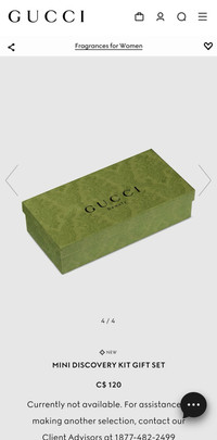 Authentic Gucci mini perfume gift set 