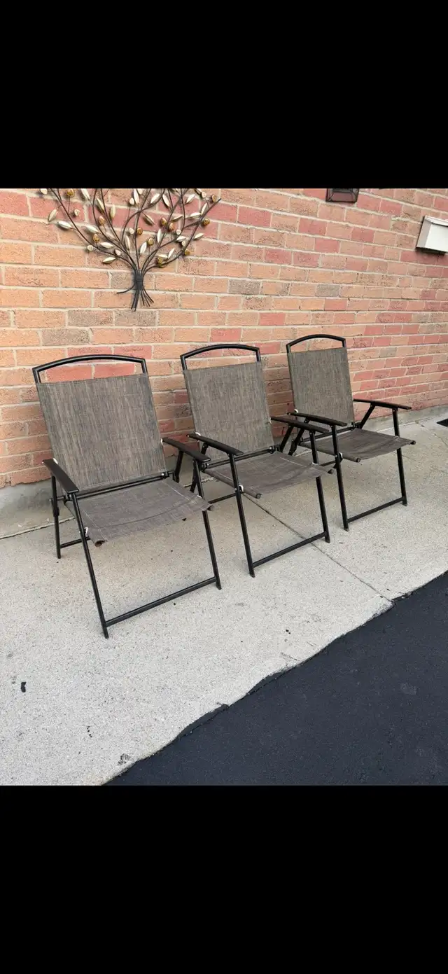 3 Pieces - Foldable Weather-Proof Chairs