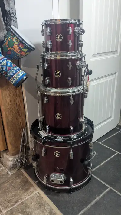 Sonor Stage Drum Shell pack(Crimson Red Wrap), View more