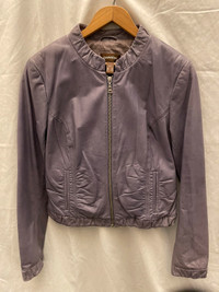 Danier women’s small leather jacket - mauve/light purple