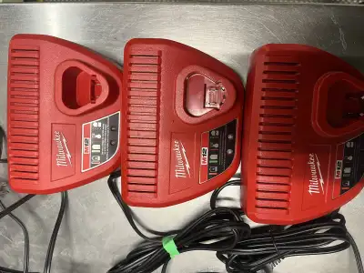 Milwaukee 12 volt chargers 3/$40 Brand new Pick up only