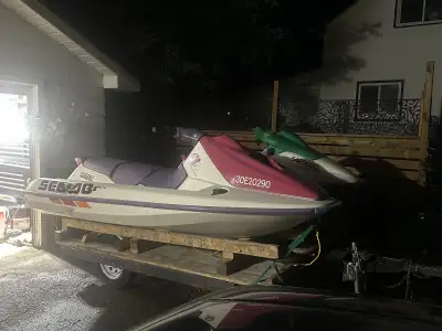 I have a 1994 seadoo XP580 and a 1997 seadoo700 both run they come with a trailer any questions plea...