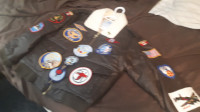 Kids Size 10-12 Pilot Jacket with Patches and Pin
