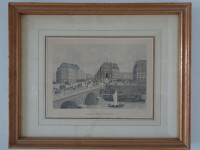 $60 Engraving of "Fontaine St. Michel" by Adolphe Rouargue