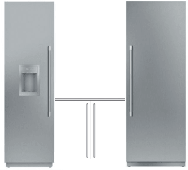 Thermador 24" fridge and 18" freezer columns, like new., View more