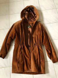  DANIER Brown Suede Jacket Coat 100% Polyester Fibres (XS size)