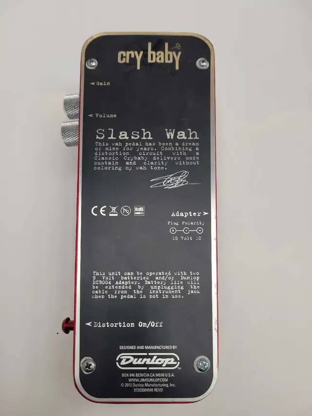 Crybaby Slash Wah Guitar Pedal  in Amps & Pedals in City of Toronto - Image 7