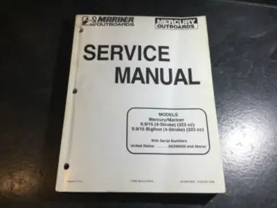 Mercury & Mariner 9.9 & 15 HP 4-Stroke Outboards Factory Service Manual 90-856159R1 8/98. Published...