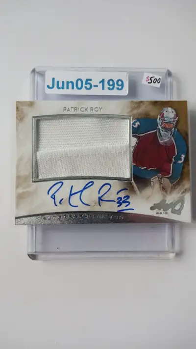 Jun05-199 $550 2015 Leaf Q Memorabilia Auto Silver Patrick Roy #AM-PR1 Auto HOF $550 To locate my ot...