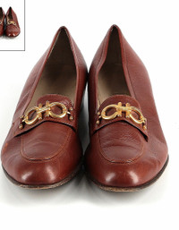 Vintage Salvatore Ferragamo Brown Leather Loafers