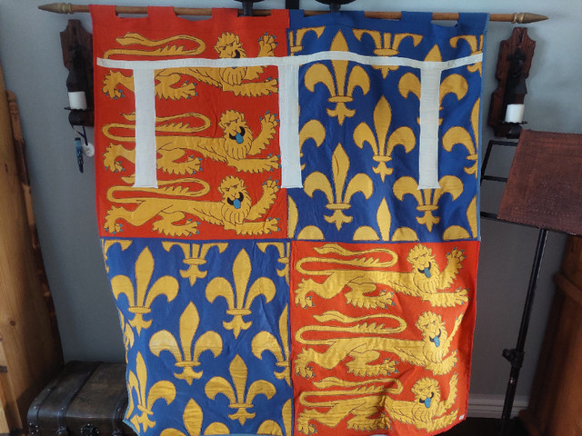 Replica of embroidered Heraldric banner for the Black Prince in Arts & Collectibles in Kawartha Lakes