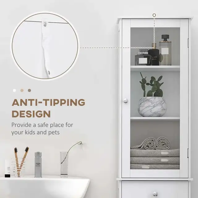 Tall Bathroom Cabinet. White Color in Bathwares in Markham / York Region - Image 8