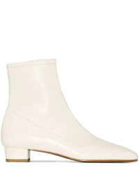 BY FAR Este 30mm square-toe ankle boots WHITE NEW IN THE BOX SIZ
