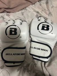 Limited edition white Bellator MMA gloves 