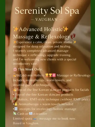 ✨Serenity Sol Spa Balinese - Swedish, Reflexology, View more