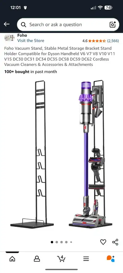 Foho Vacuum Stand Compatible for Dyson, View more